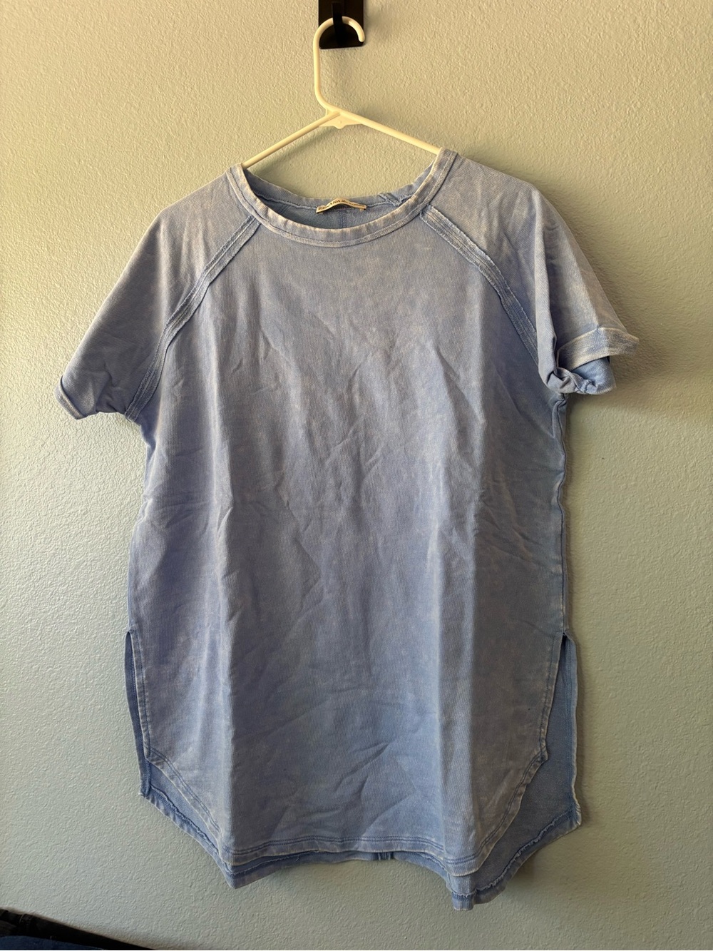 Zenana Outfitters Light Blue Short Sleeve Crewneck Tee